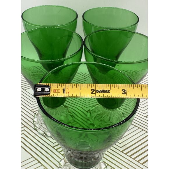 Anchor Hocking Burple-Inspiration Green Water Goblet Set Of 5 - Picture 6 of 6